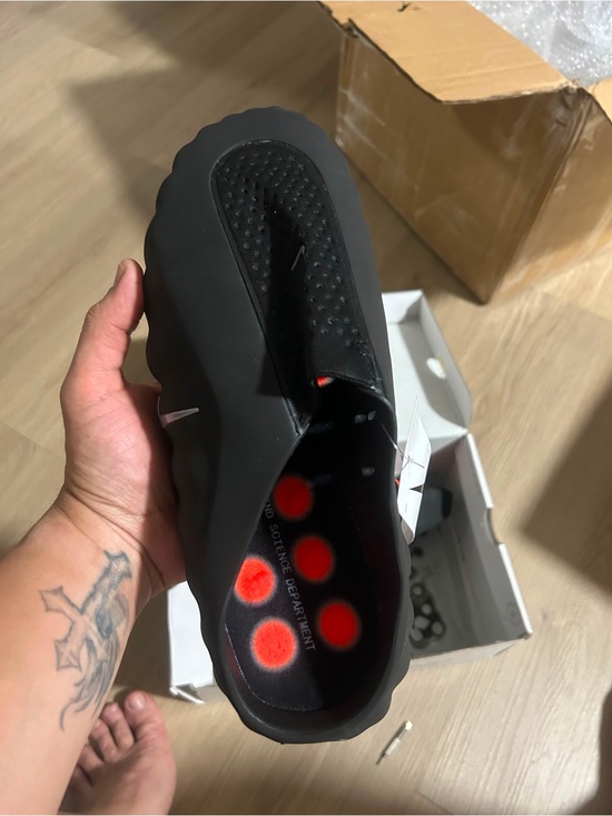 Nike Black Slip-On Foam Runner with Red Insole Dots main image 4